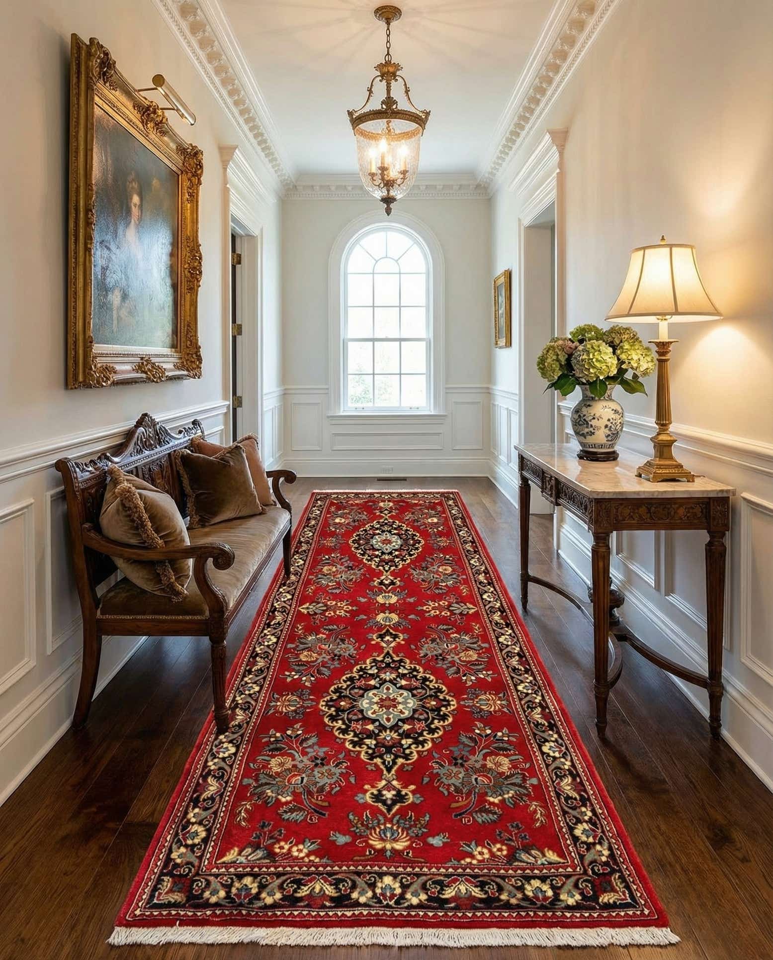 2' 7 x 8' 1 Hand Knotted Qom Persian Runner Rug