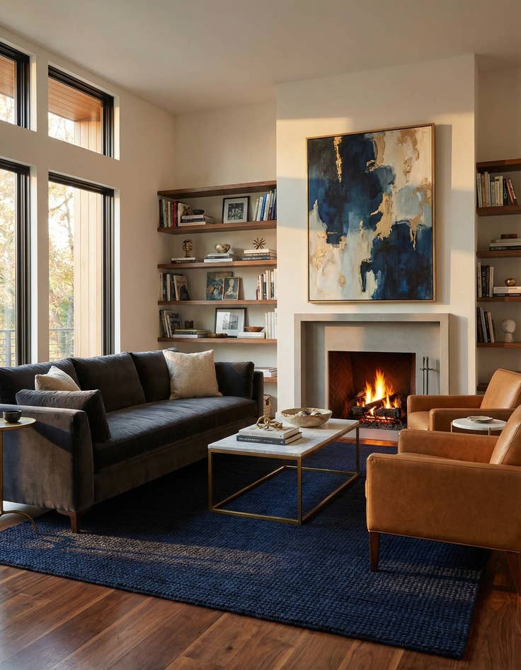 Detail image of 9' x 12'  Hand Woven Lana New Zealand Wool Rug