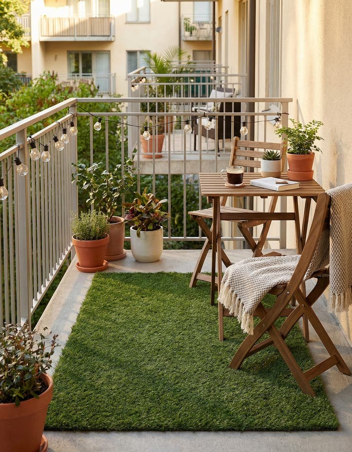 3' 3 x 5' 3 Easy-Clean Grass Indoor / Outdoor ...