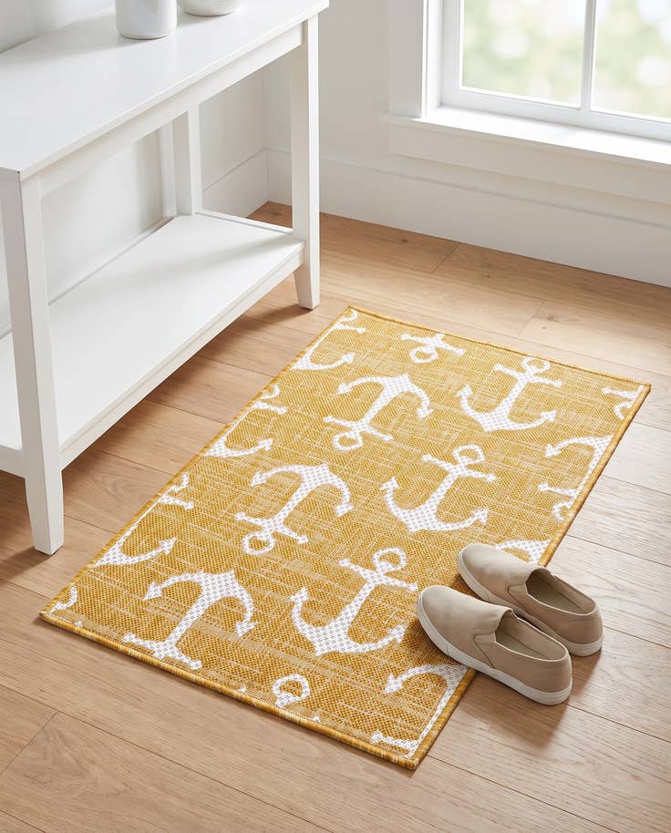 Detail image of 2' x 3' Easy-Clean Coastal Indoor / Outdoor Rug