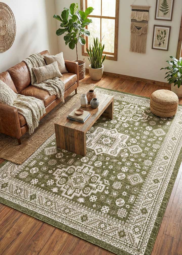 9' x 12' Easy-Clean Aztec Indoor / Outdoor Rug