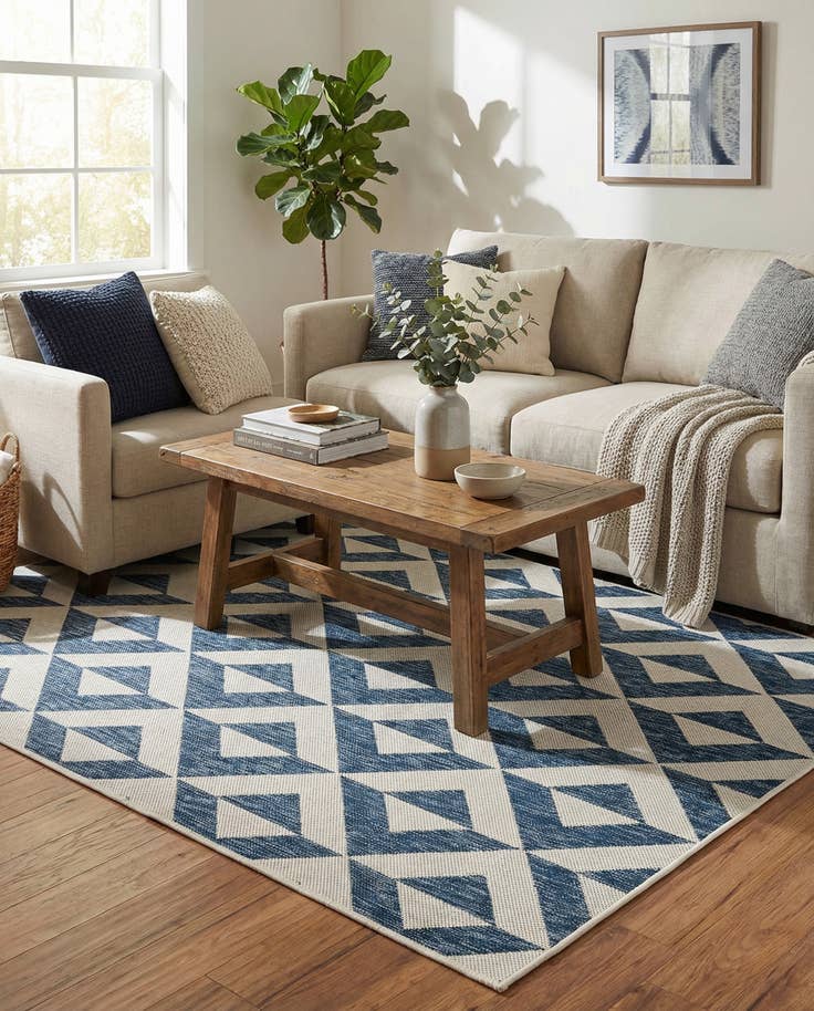 Detail image of 4' x 6' Easy-Clean Jill Zarin Napa Indoor / Outdoor Rug