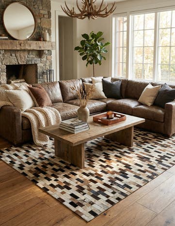 5' 1 x 7' 11 Cowhide - Patchwork Rug