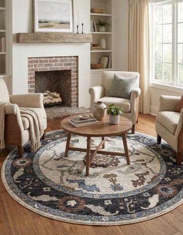 7' x 7' Eco Traditional Round Rug
