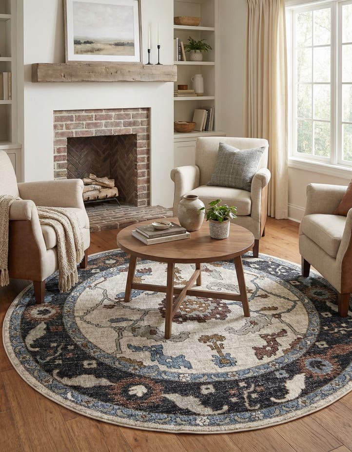 7' x 7' Eco Traditional Round Rug
