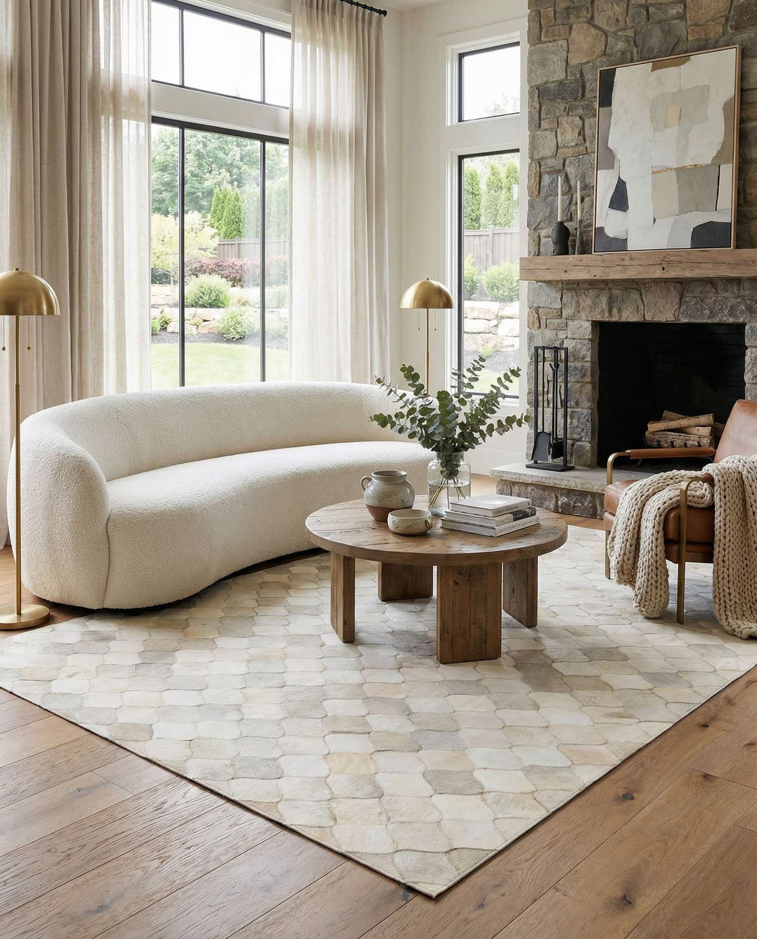 5' x 8' 2 Cowhide Rug