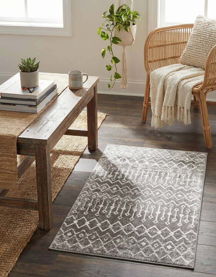 Detail image of  1' 4 x 1' 4 Bohemian Trellis Sample Rug