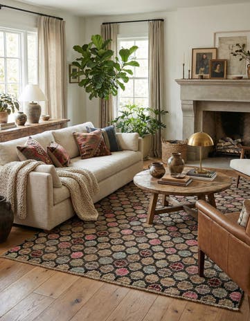 5' x 8' 4 Hand Knotted Darya Wool Rug