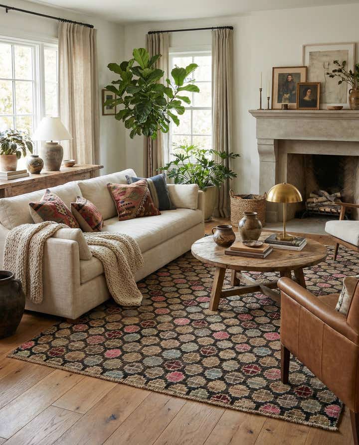 5' x 8' 4 Hand Knotted Darya Wool Rug