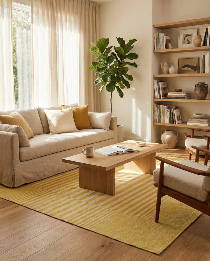 Detail image of 5' 1 x 6' 5 Hand Woven Kilim Modern Wool Rug