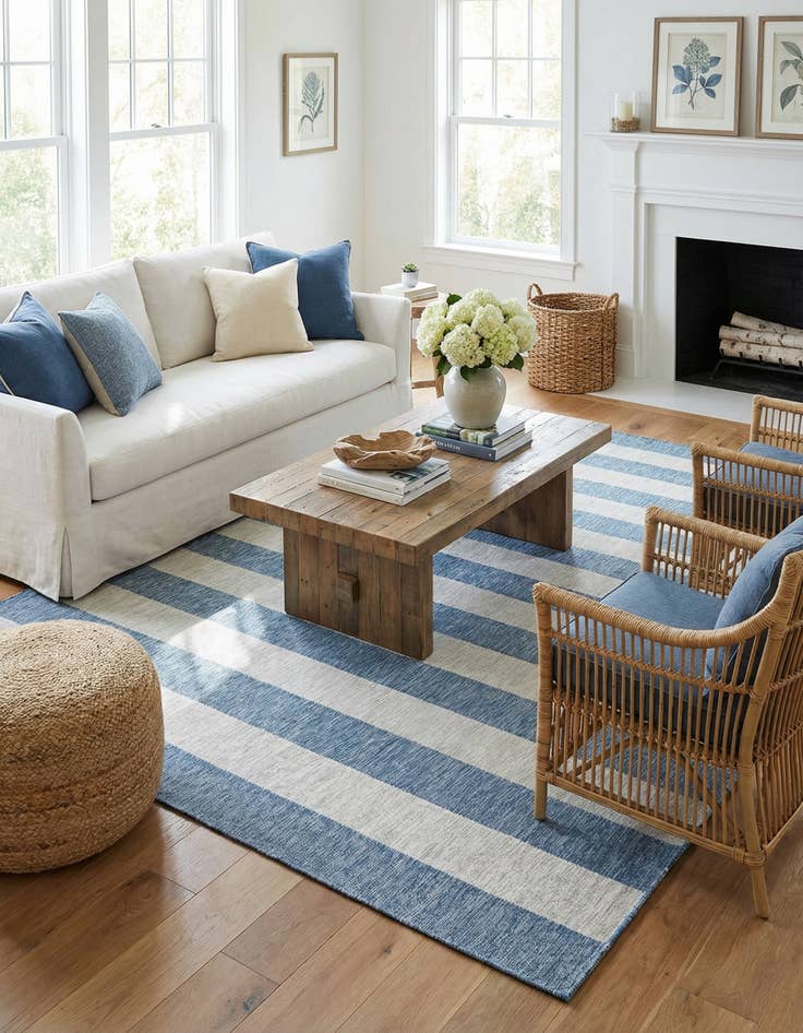 Detail image of  10' 8 x 10' 8  Washable Ribbon Indoor / Outdoor Square Rug