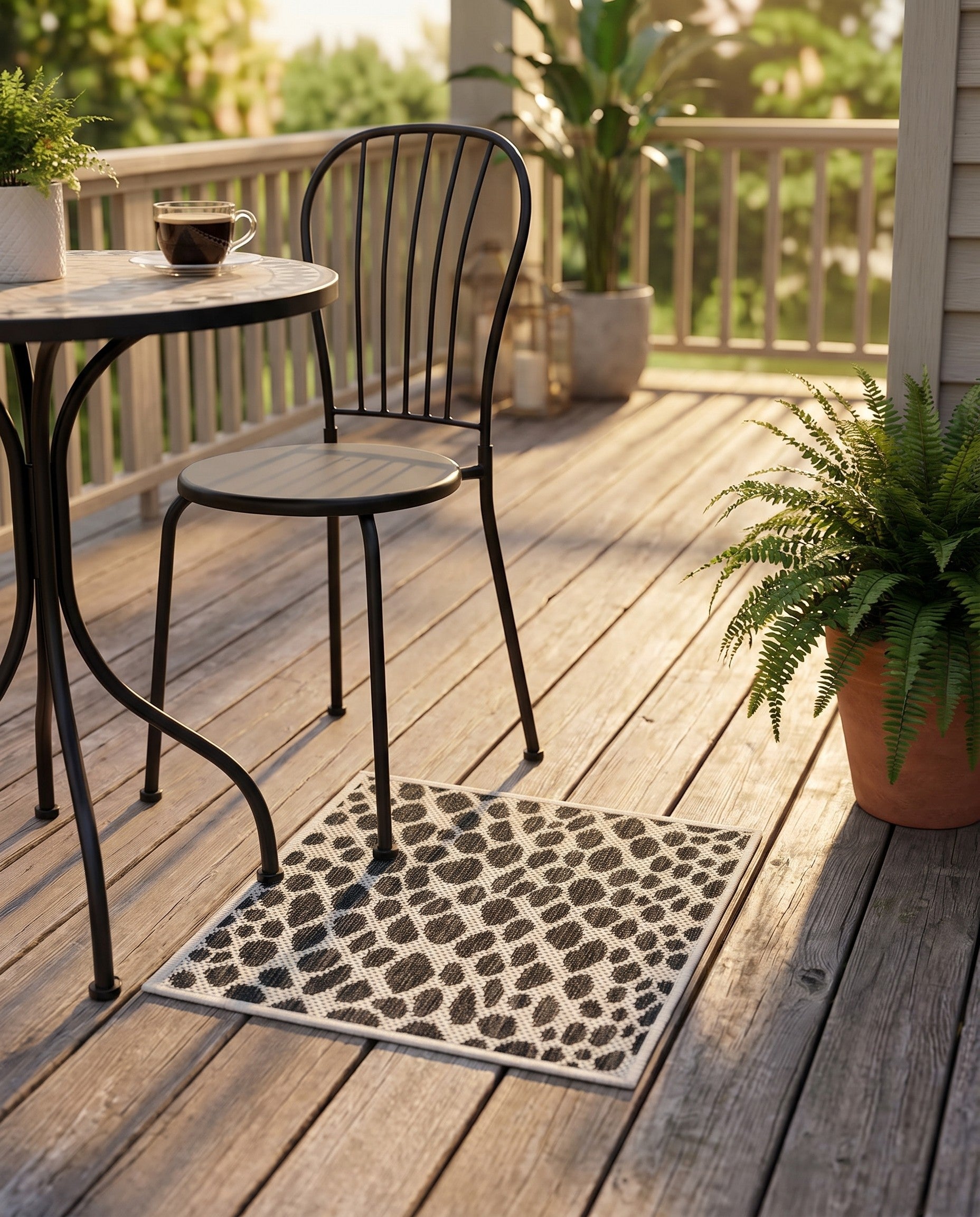 1' 4 x 1' 4 Easy-Clean Jill Zarin Cape Town Indoor / Outdoor Sample Rug