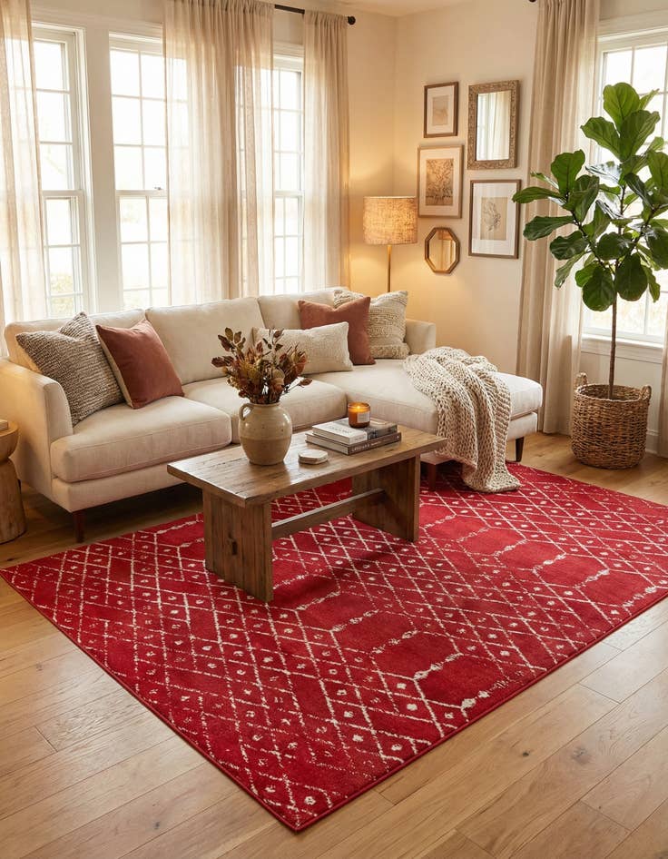 Detail image of  6' x 9' Paxon Trellis Rug