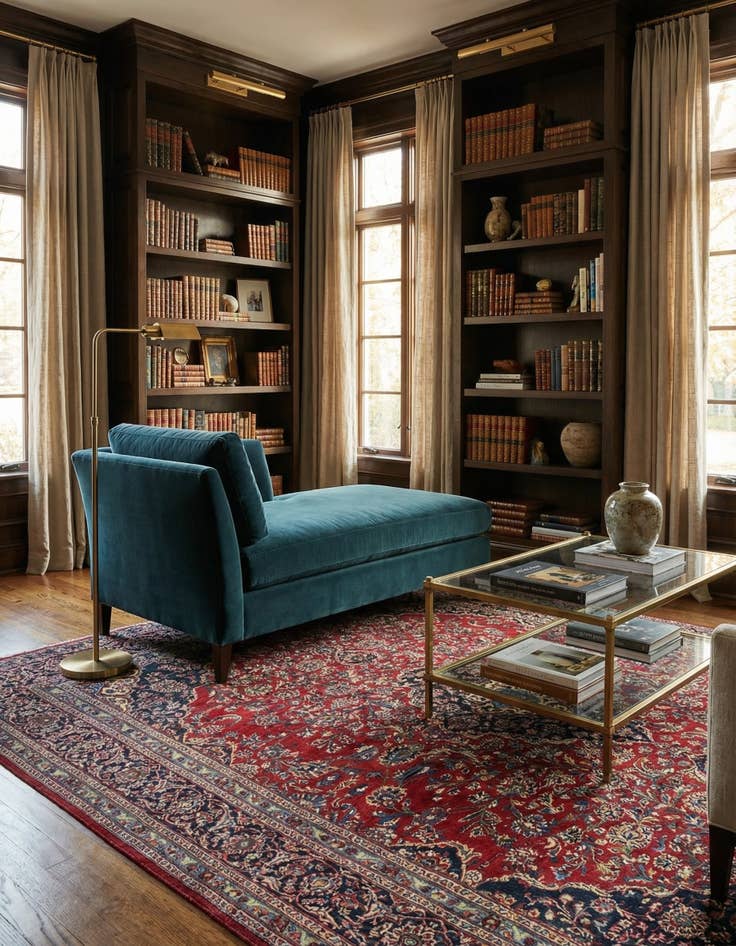 Detail image of  9' 8 x 12' 9  Hand Knotted Mashad Persian Wool Rug