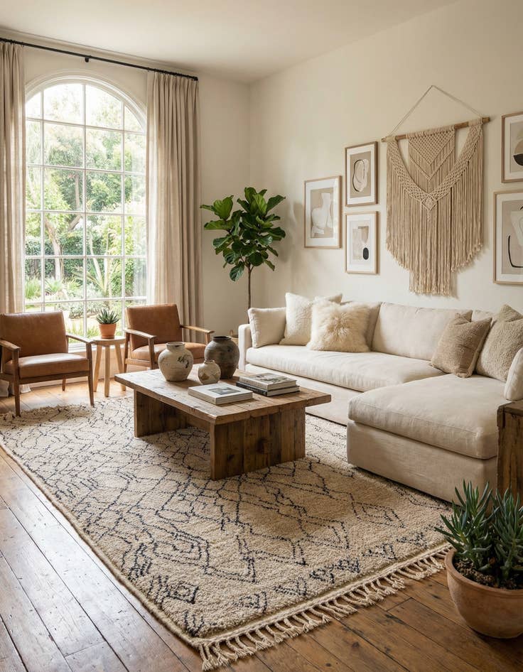 Detail image of 7' x 9' 7 Hand Knotted Moroccan Wool Rug