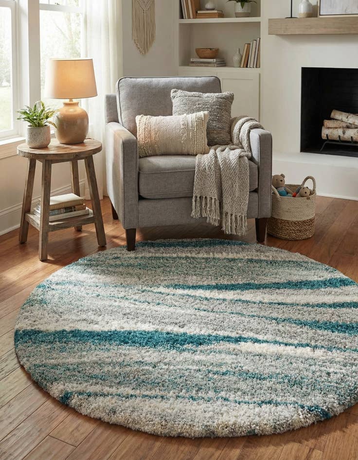 Detail image of 3' 3 x 3' 3 Soft Touch Shag Round Rug