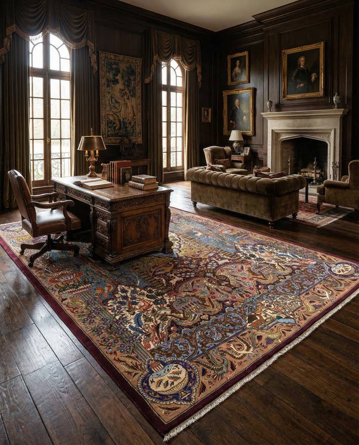 Detail image of 9' 9 x 12' 8 Kashmar Wool Rug