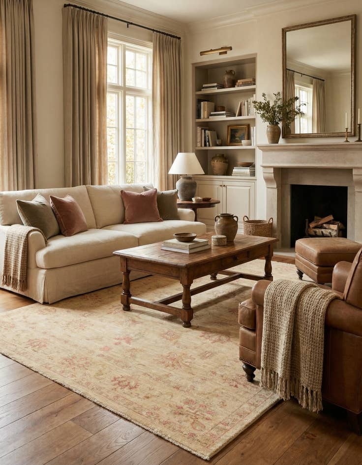 Detail image of 5' 7 x 8'  Hand Knotted Peshawar Ziegler Rug