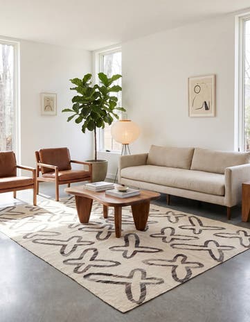 5' x 6' 5 Hand Woven Kilim Modern Wool Rug