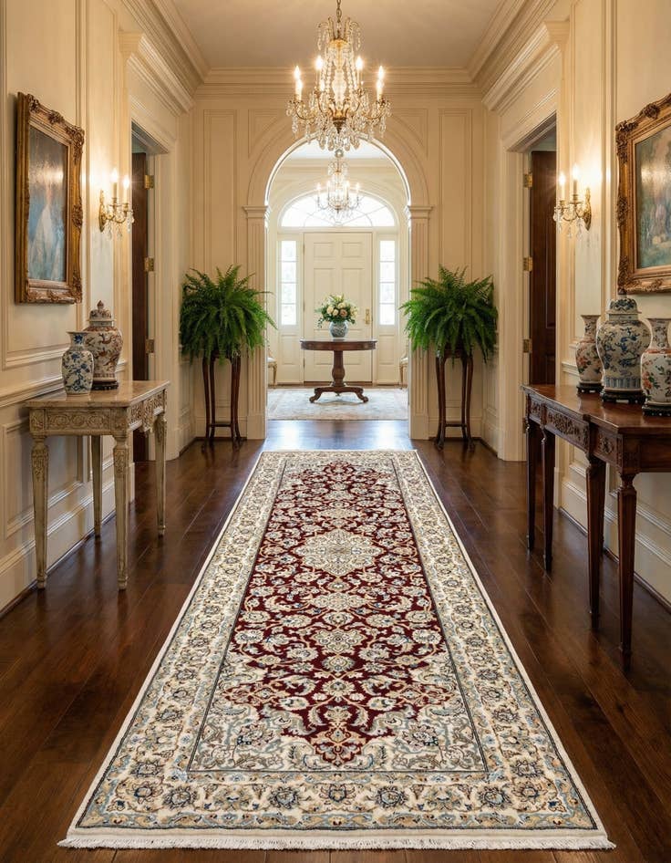 Detail image of 2' 9 x 8' 2  Hand Knotted Nain Rug