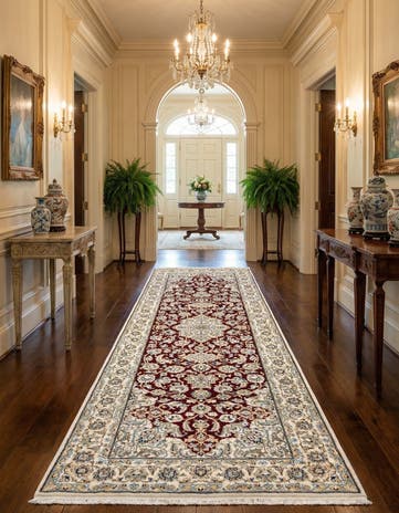 2' 9 x 8' 2 Hand Knotted Nain Rug