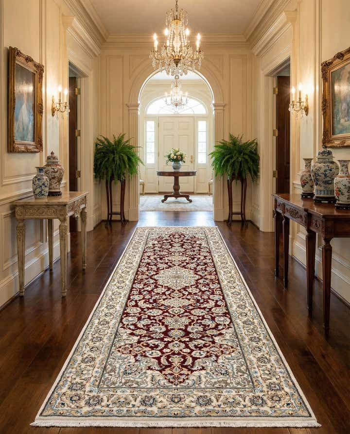 2' 9 x 8' 2 Hand Knotted Nain Rug