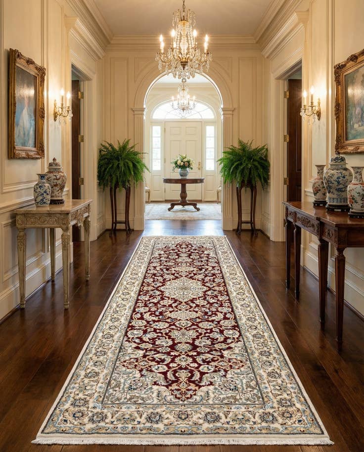 Detail image of 2' 9 x 8' 2 Hand Knotted Nain Rug