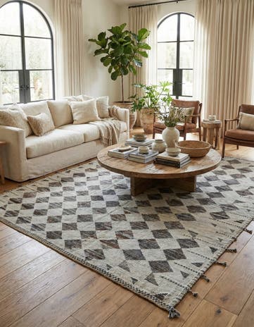 9' 3 x 12' Hand Knotted Moroccan Wool Rug