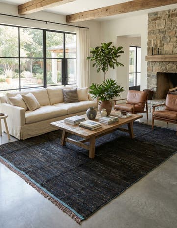 7' 9 x 10' 3 Hand Knotted Moroccan Wool Rug