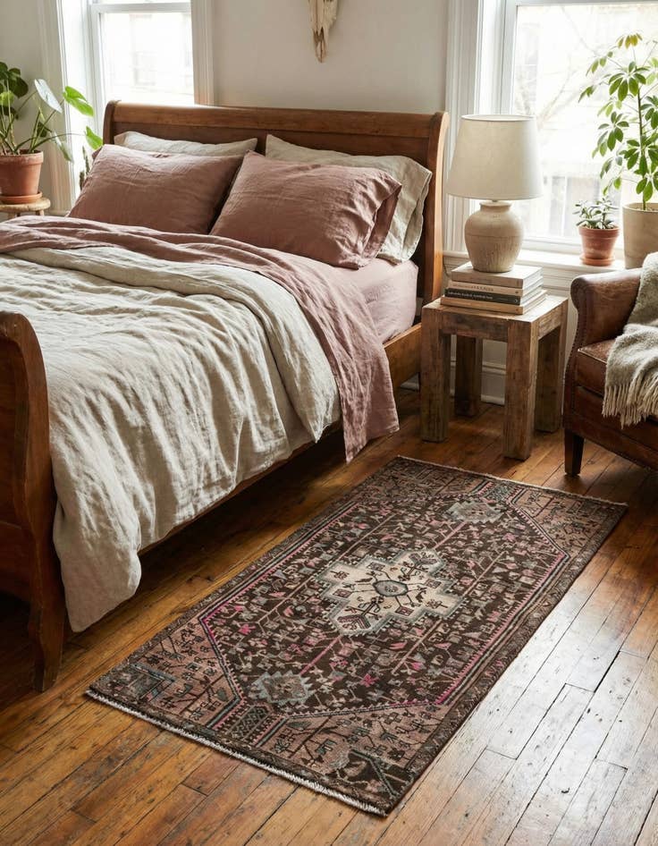 Detail image of 3' 3 x 6' 7  Hand Knotted Ultra Vintage Persian Wool Runner Rug