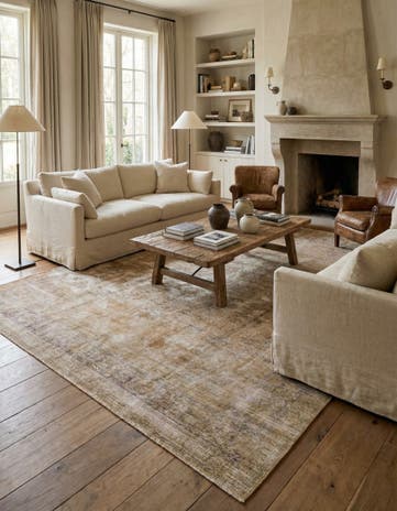 9' 4 x 12' 2 Hand Knotted Ultra Vintage Persian Wool Rug