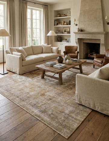 9' 4 x 12' 2 Hand Knotted Ultra Vintage Persian Wool Rug