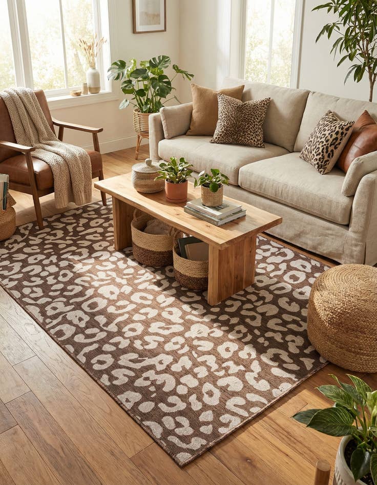 Detail image of 5' 3 x 8' Easy-Clean Safari Indoor / Outdoor Rug