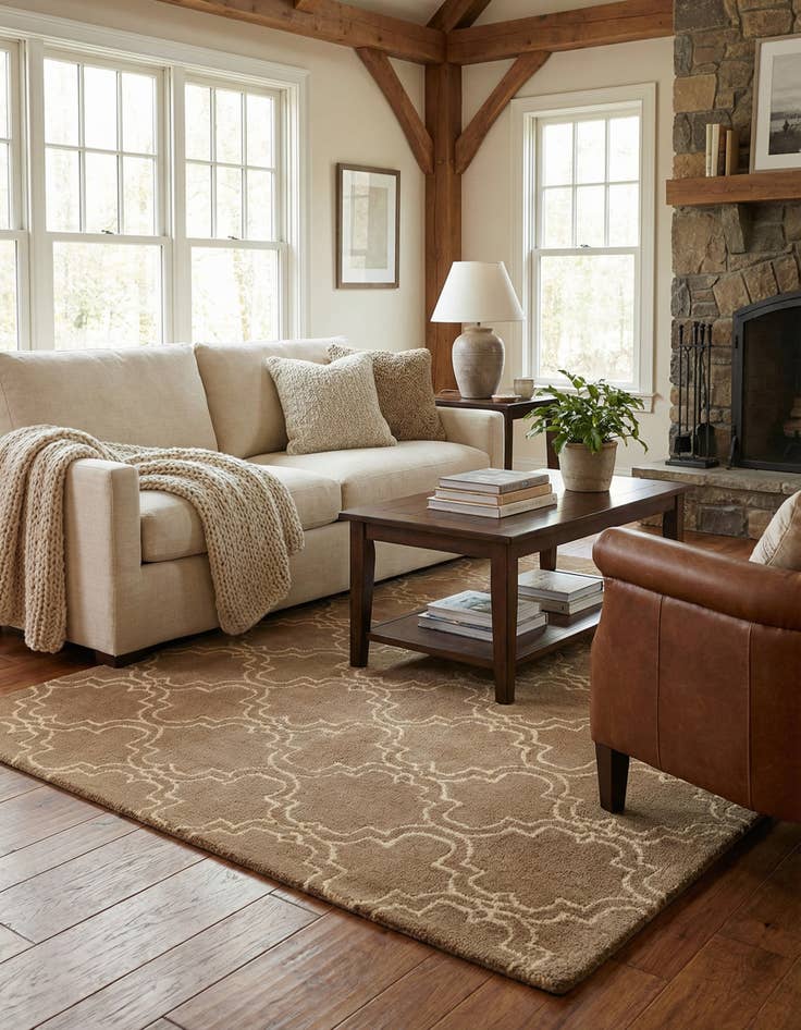 Detail image of  5' 1 x 7' 10 Luna Wool Rug