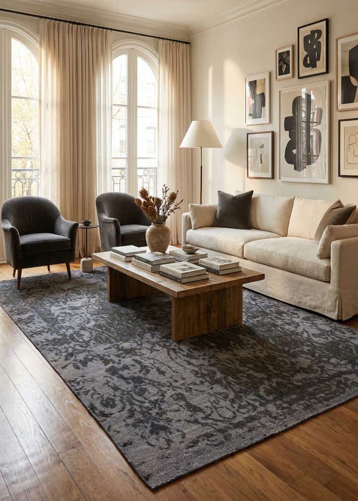 6' 2 x 9' 7 Hand Knotted Ultra Vintage Persian Wool Rug