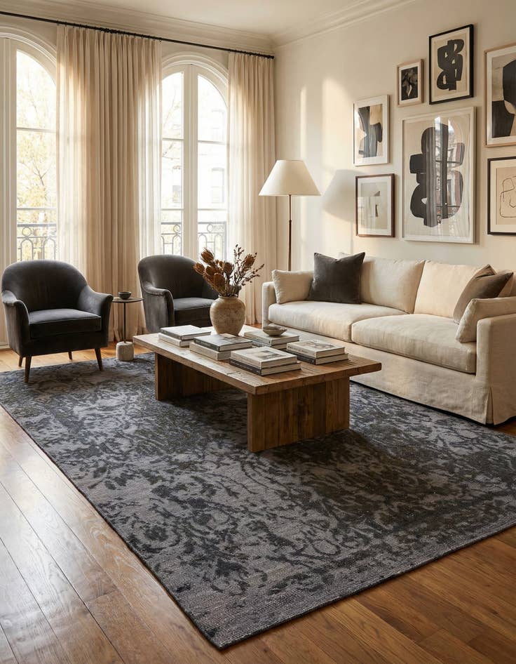 Detail image of 6' 2 x 9' 7  Hand Knotted Ultra Vintage Persian Wool Rug