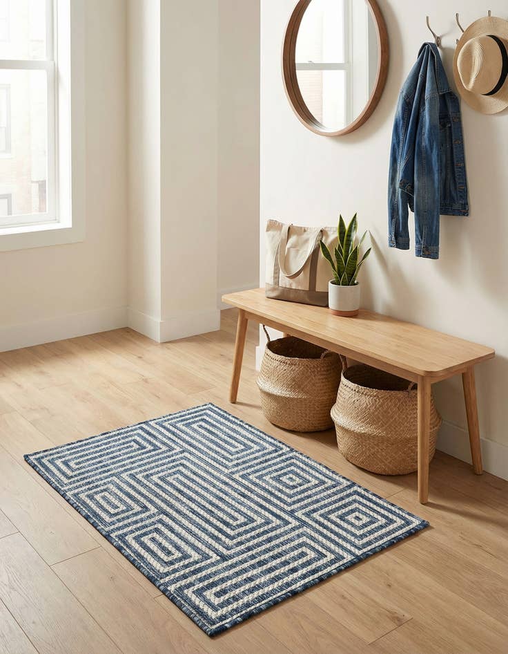 Detail image of  2' x 3'  Washable Modern Indoor / Outdoor Rug
