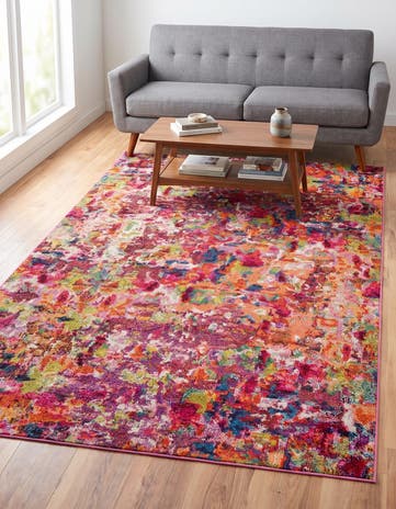 Magenta Washable Theia Rug