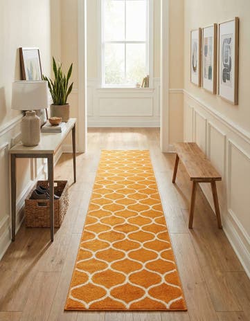 2' x 13' Lattice Frieze Runner Rug