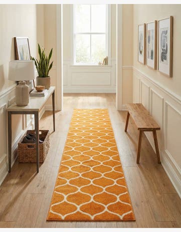 2' x 13' Lattice Frieze Runner Rug