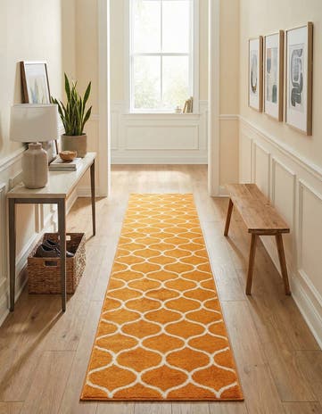 2' x 13' Lattice Frieze Runner Rug