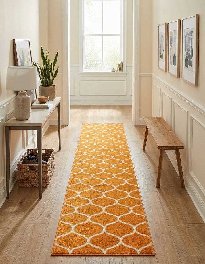 2' x 13' Lattice Frieze Runner Rug