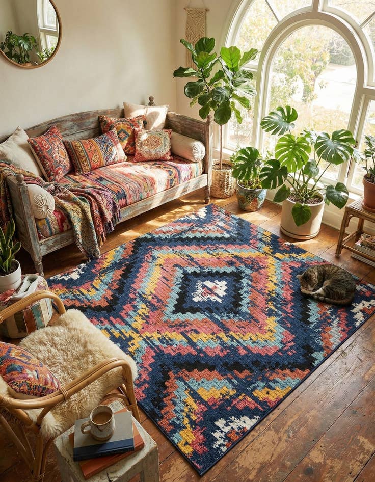 Detail image of 5' 3 x 5' 3 Tagine Square Rug