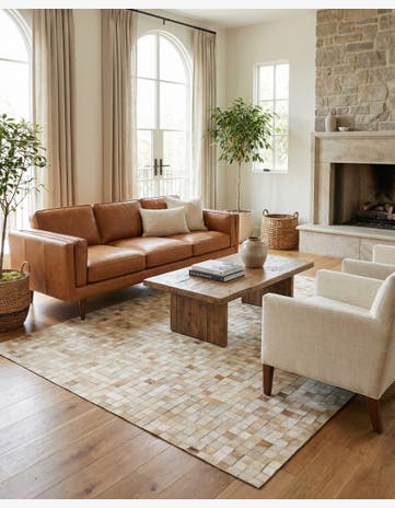 5' 1 x 8' Cowhide - Patchwork Rug