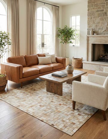 5' 1 x 8' Cowhide - Patchwork Rug