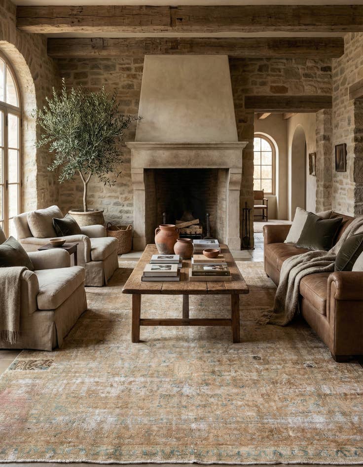 Detail image of 9' 5 x 12' 5  Hand Knotted Ultra Vintage Persian Wool Rug