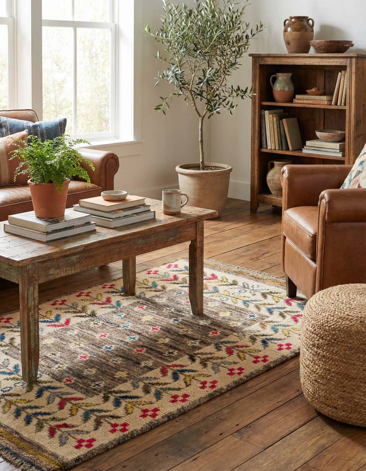 Detail image of 3' 3 x 5' 3  Hand Knotted Balouch Wool Rug