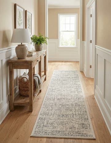 White Isabella Runner Rug
