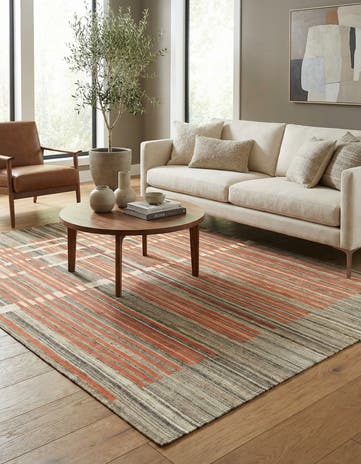 6' x 7' 10 Hand Woven Kilim Modern Wool Rug