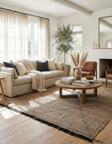 8' 5 x 9' 4 Hand Knotted Moroccan Wool Rug